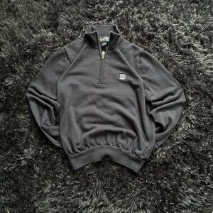 Brooks Brothers Charcoal Zip-Up Sweater